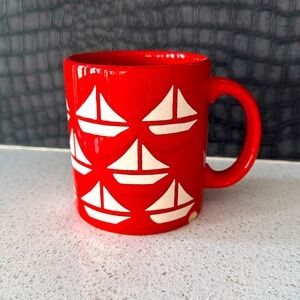 WAECHTERSBACH White Sailboats on red Mug
West‎ Germany